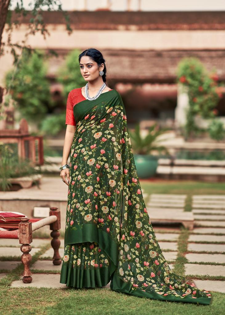 Lt Chitralekha Fancy Ethnic Wear Printed Georgette Designer Saree Collection